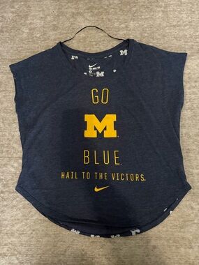 Nike Navy and Yellow University Graphic Tee